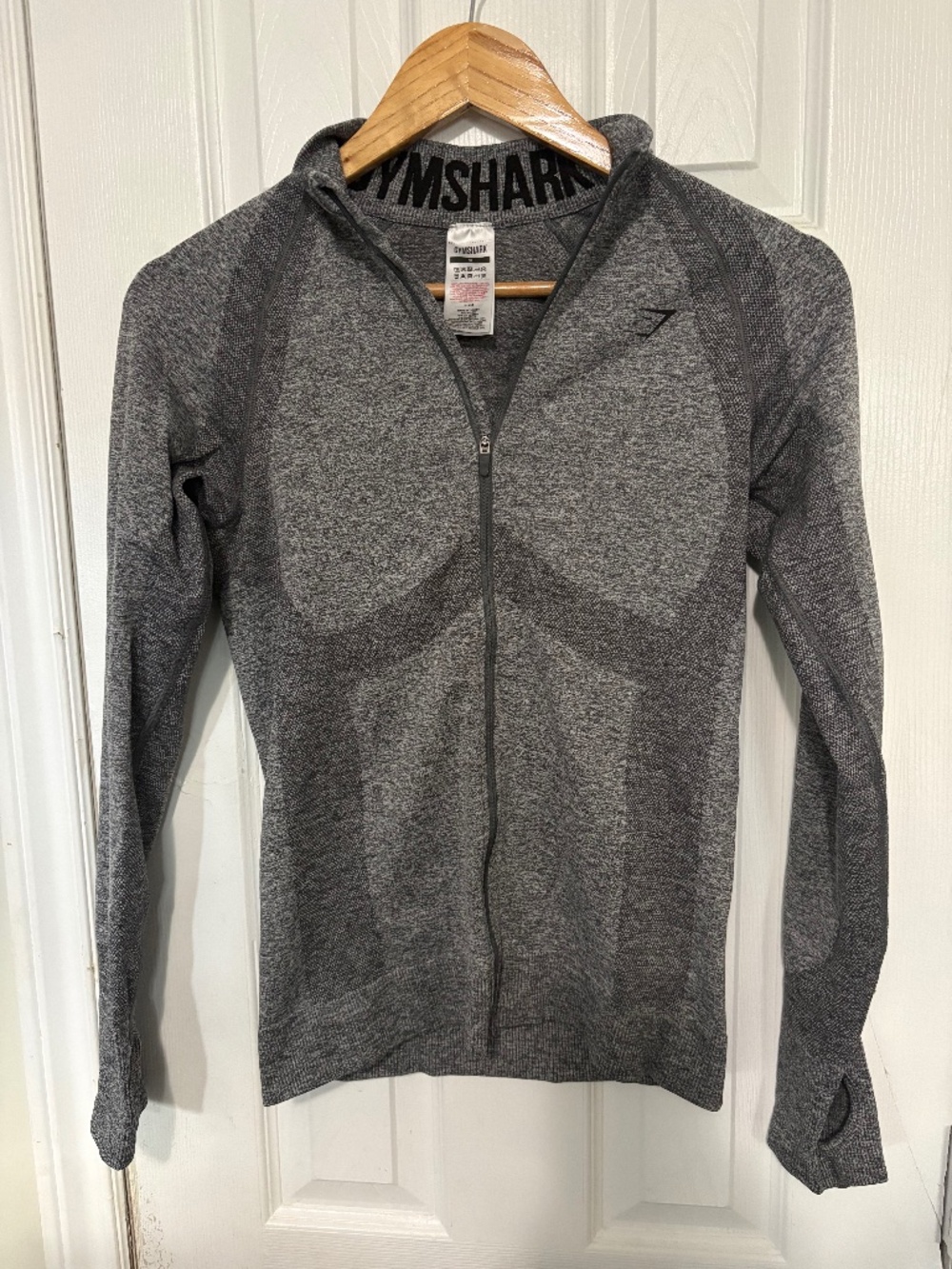 Gymshark Flex Seamless Full Zip Jacket Grey Medium
